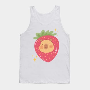 Capybara strawberry Tank Top